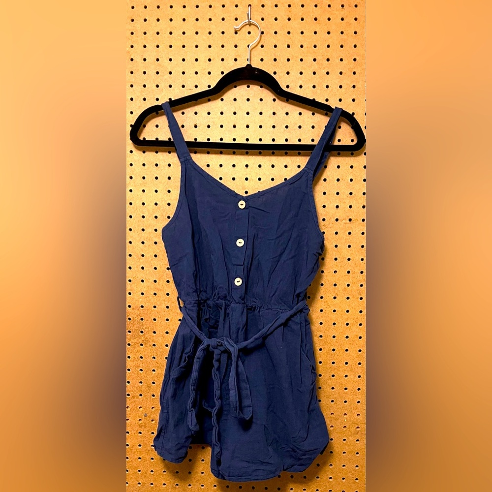 Cute Navy Romper with pockets